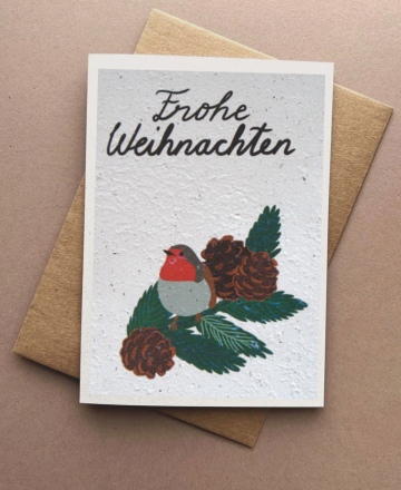 GroWishes Rotkehlchen Weihnachten